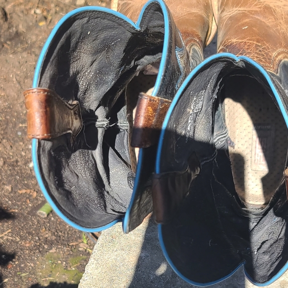 Ariat Men's Tombstone Western Boots Earth/Black #10011785 - Picture 9 of 9